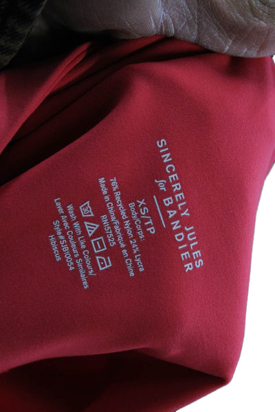 Sincerely Jules Women Ankle Leggings Red Size XS