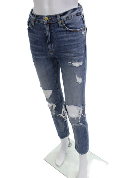 Ramy Brook Womens Cropped Skinny Jeans Blue Size 24