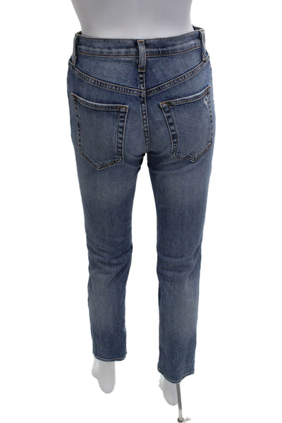 Ramy Brook Womens Cropped Skinny Jeans Blue Size 24
