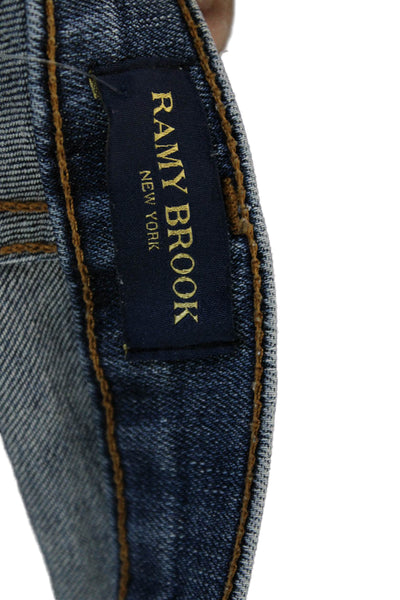 Ramy Brook Womens Cropped Skinny Jeans Blue Size 24