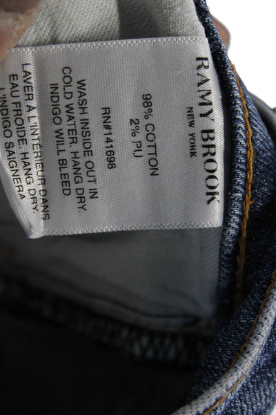 Ramy Brook Womens Cropped Skinny Jeans Blue Size 24