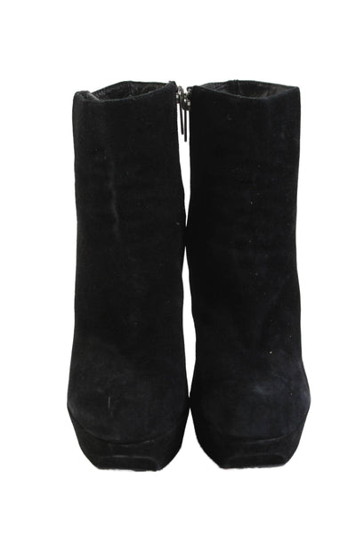Dolce Vita Womens Suede Platform Heeled Ankle Boots Black Size 9.5
