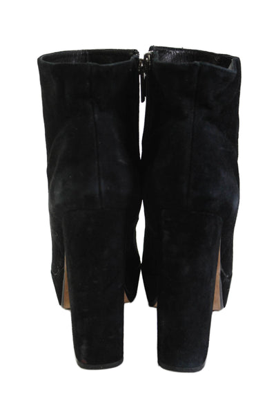 Dolce Vita Womens Suede Platform Heeled Ankle Boots Black Size 9.5