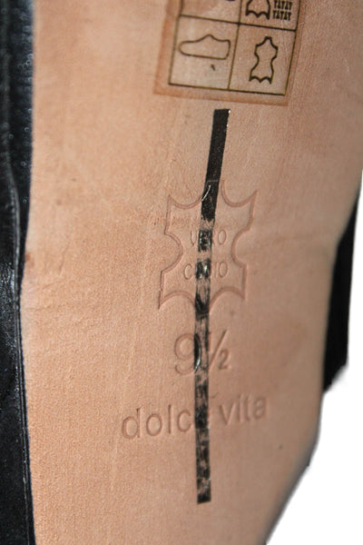 Dolce Vita Womens Suede Platform Heeled Ankle Boots Black Size 9.5