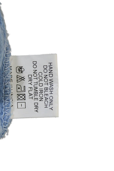 Muche Et Muchette Women Kaftan Shift Dress Blue Rayon Bohemian Size One Size