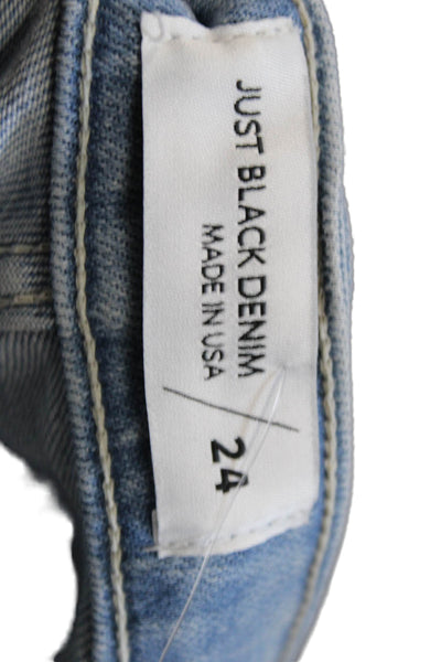 Just Black Denim Womens Wide Leg High Waist Light Blue Jeans Size 24
