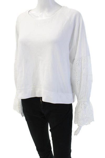 Generation Love Womens White Pullover Sweatshirt Size S