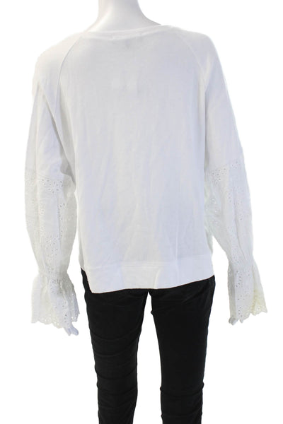 Generation Love Womens White Pullover Sweatshirt Size S