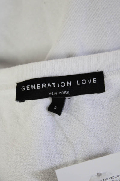 Generation Love Womens White Pullover Sweatshirt Size S