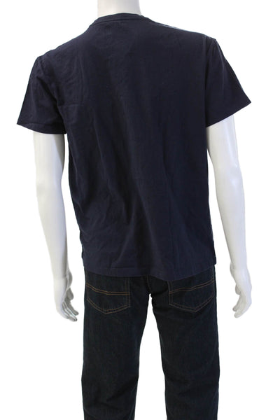 Polo Ralph Lauren Mens Dark Blue Cotton V-Neck Short Sleeve T-Shirt Size M