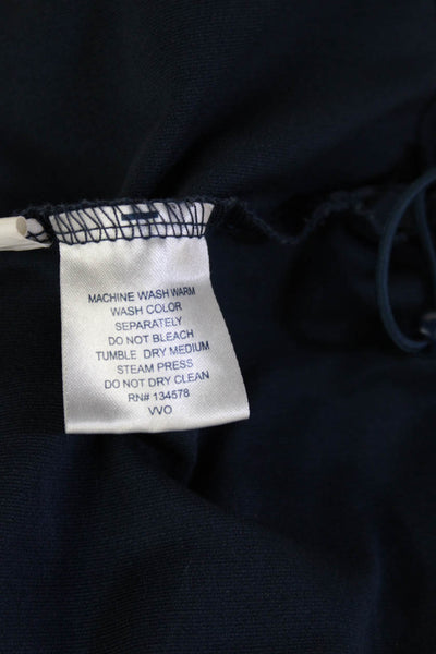 Vineyard Vines Mens Stand-Up Mock Neck Zip Sweatshirt Dark Blue Size L