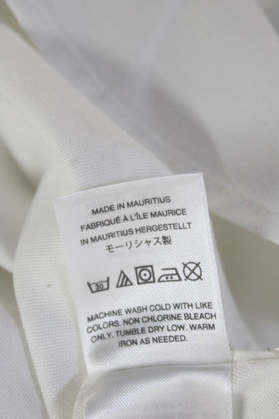 J Crew Mens Button-Down Collared Long Sleeve White Cotton Shirt Size M