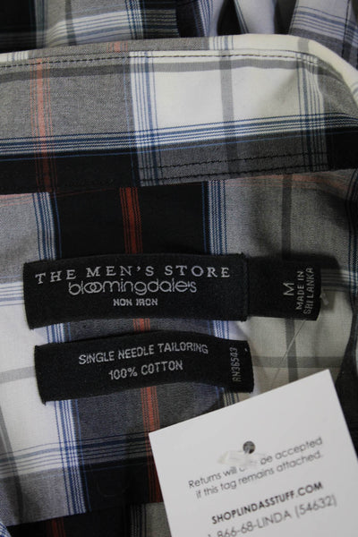 The Men's Store at Bloomingdale's Men Black Plaid Button-Up Long Sleeve Size M