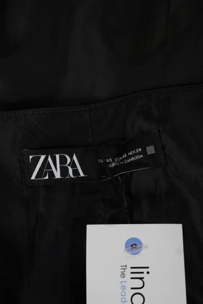 Zara Women Black Sleeveless V-Neck Vest Size XS