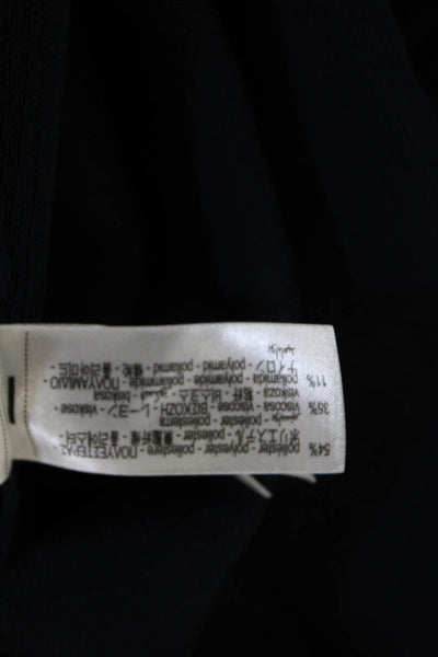 Zara Women Sleeveless V-Neck Vest Dark Blue Button Size S