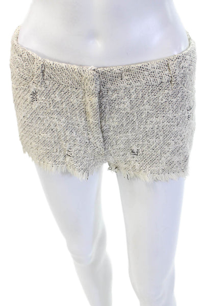IRO Women Designer Beige Cotton Blend Shorts Size 1