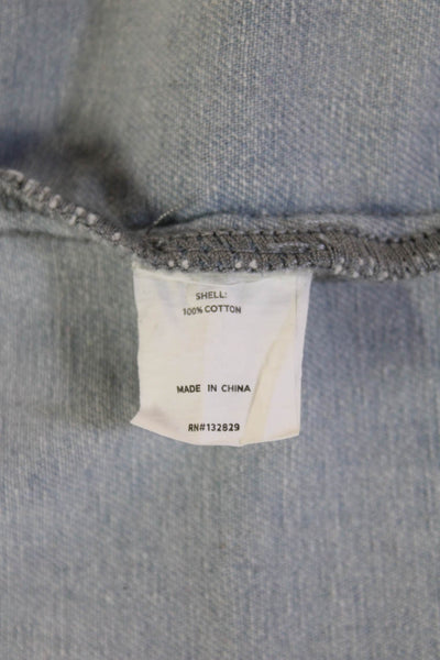 Superdown Womens Cropped Tank Top Light Blue Cotton Sleeveless 90s Size XS