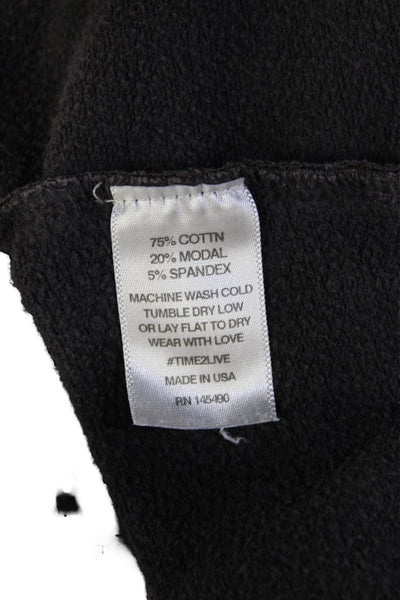 Electric & Rose Womens Pullover Sweatshirt Dark Gray Crewneck Size XS