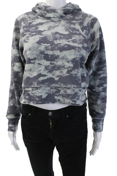 Lululemon Womens Pullover Hoodie Dark Gray Camo Long Sleeve Size 4