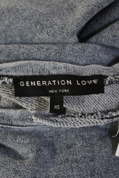Generation Love Womens Pullover Sweatshirt Gray Cotton Crew Long Sleeve Size XS