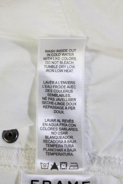 Frame Womens Skinny Cropped Jeans White Size 24