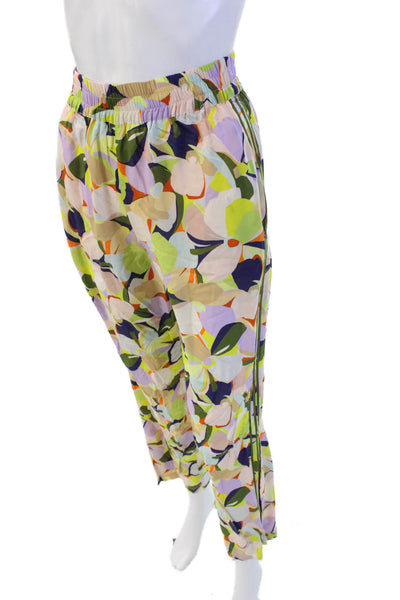 Caballero Collection Women Green Floral Viscose Pants Size XS