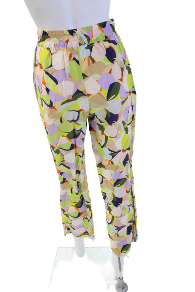 Caballero Collection Women Green Floral Viscose Pants Size XS