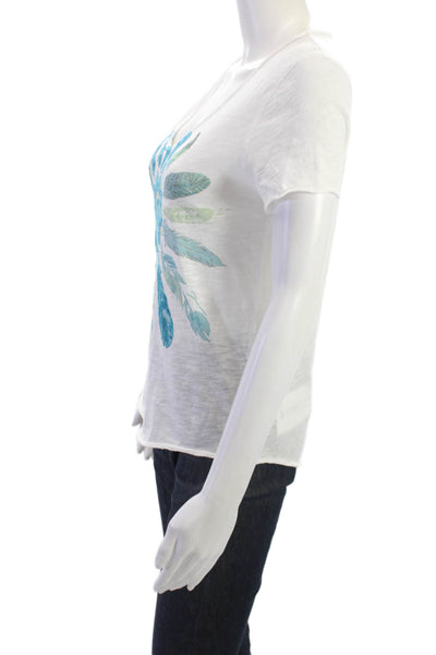 Zadig & Voltaire Womens Basic White Cotton Graphic T-Shirt Size S