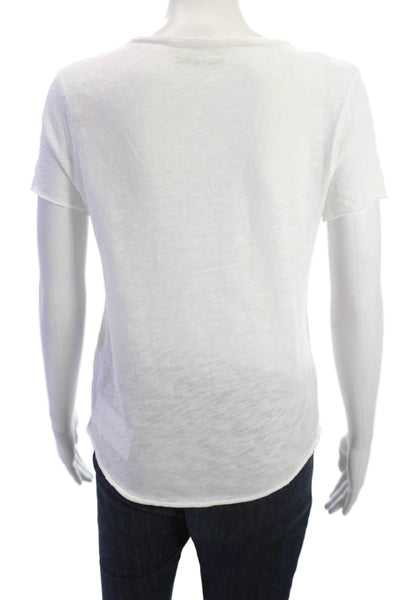 Zadig & Voltaire Womens Basic White Cotton Graphic T-Shirt Size S