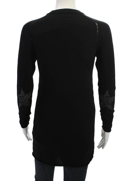 Zadig & Voltaire Womens Pullover Black Cotton Crew Neck Sweater Size S
