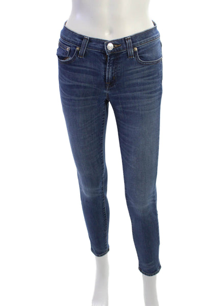 J Crew Womens Dark Blue Skinny Ankle Jeans Size 25