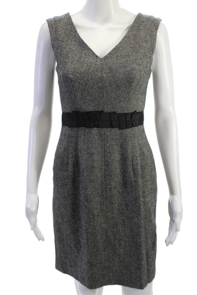 Banana Republic Womens Sheath Dress Dark Gray V-Neck Sleeveless Size 00P