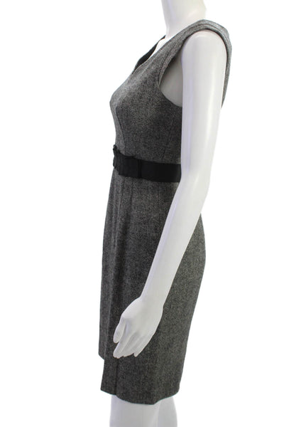 Banana Republic Womens Sheath Dress Dark Gray V-Neck Sleeveless Size 00P