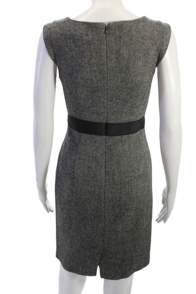 Banana Republic Womens Sheath Dress Dark Gray V-Neck Sleeveless Size 00P