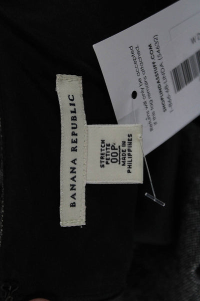 Banana Republic Womens Sheath Dress Dark Gray V-Neck Sleeveless Size 00P