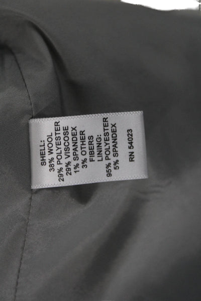 Banana Republic Womens Sheath Dress Gray V-Neck Sleeveless Knee Zip Size 0