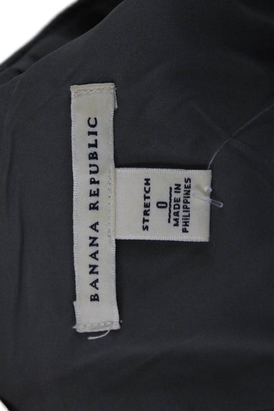 Banana Republic Women Sheath Dress Gray Square Neck Wool Zip Sleeveless Size 0
