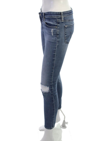 AG Adriano Goldschmied Womens Skinny Ankle Jeans Blue Low Rise Size 27