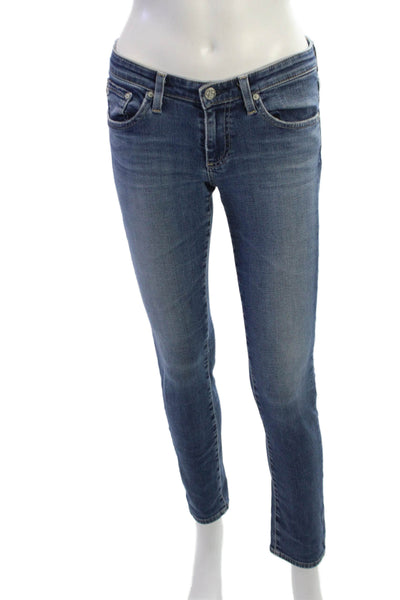 AG Adriano Goldschmied Womens Blue Skinny Ankle Jeans Size 26