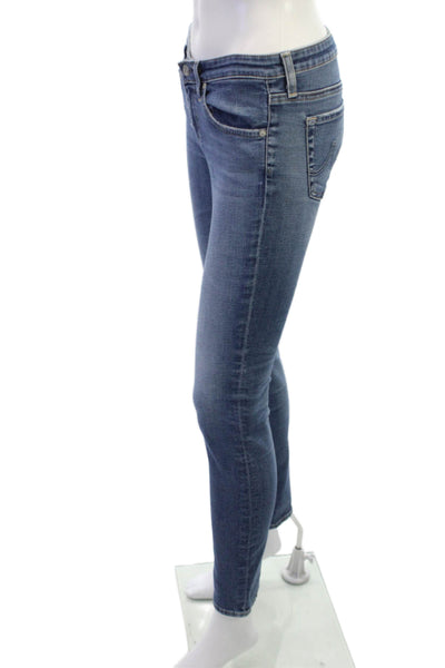 AG Adriano Goldschmied Womens Blue Skinny Ankle Jeans Size 26