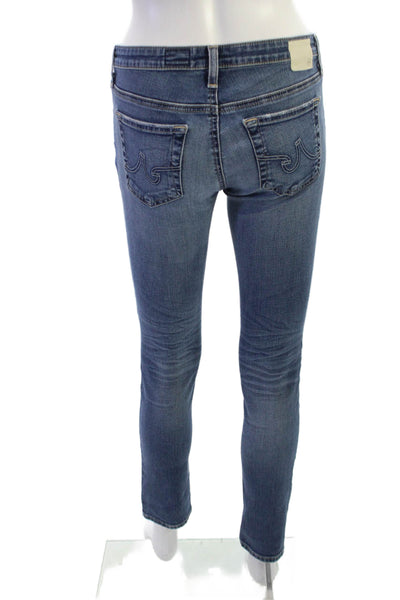 AG Adriano Goldschmied Womens Blue Skinny Ankle Jeans Size 26