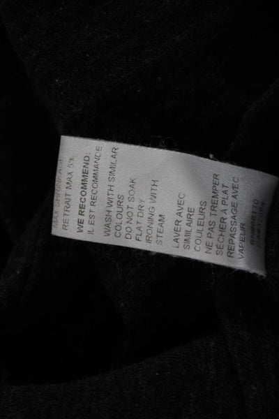 Ganni Women A-Line Shift Dress Dark Gray Silk 3/4 Sleeve Knee Length Size L