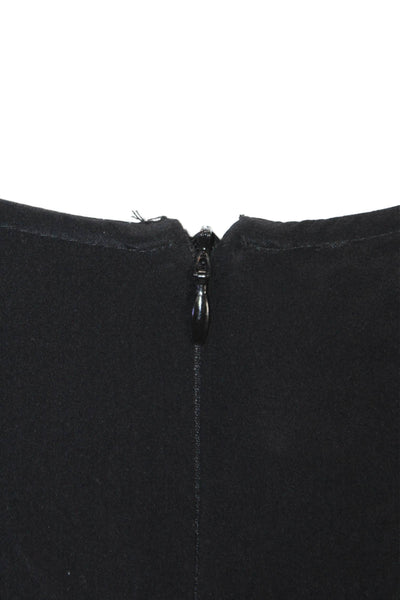 Corey Lynn Calter Women Shift Dress Black Round Neck 3/4 Sleeve Eyelet Size 12