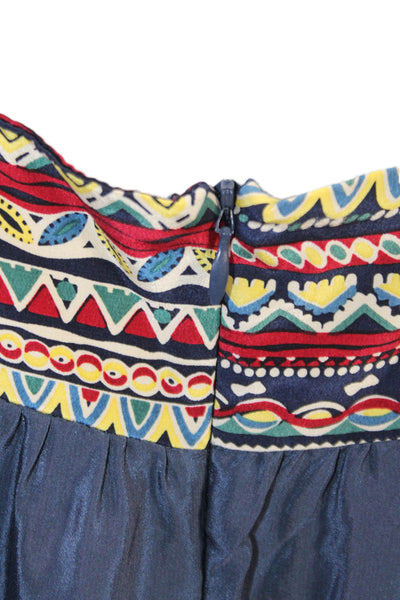 Corey Lynn Calter Womens Dark Blue Silk Shift Dress Square Neck Size 10