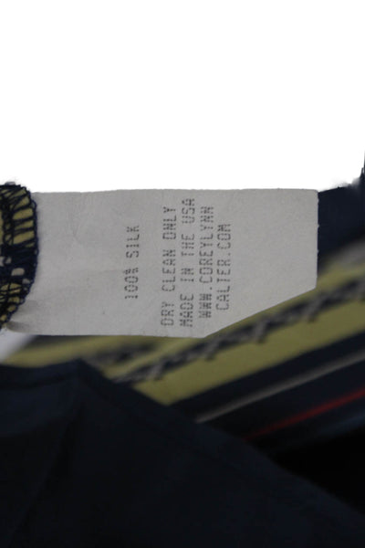 Corey Lynn Calter Womens Dark Blue Silk Shift Dress Square Neck Size 10