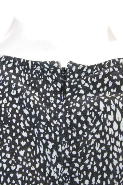 Equipment Femme Women Silk Leopard Sleeveless Crewneck Blouse Petite Size XS