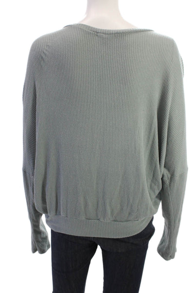 Eberjey Womens Scoop Neck Pajama Sweatshirt Blue Size Small
