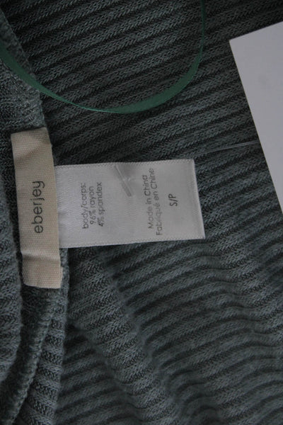 Eberjey Womens Scoop Neck Pajama Sweatshirt Blue Size Small