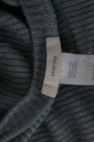 Eberjey Womens Scoop Neck Pajama Sweatshirt Blue Size Small