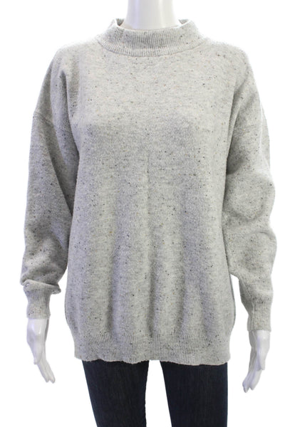 A New Day Women Pullover Mock Neck Sweater Gray Classic Long Sleeve Size XS